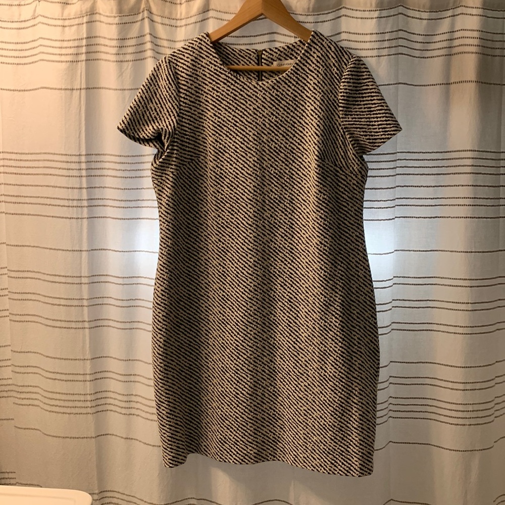 Calvin Klein black & white dress